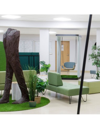 Social Swing Single vert utilisé dans un environnement collaboratif – Social Swing Single