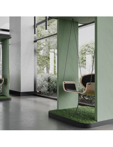 Personne utilisant un Social Swing Single vert dans un espace de travail – Social Swing Single