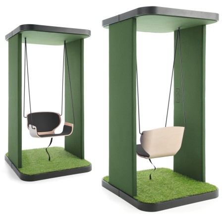 Détail de l’assise et des accoudoirs du Social Swing Single – Social Swing Single