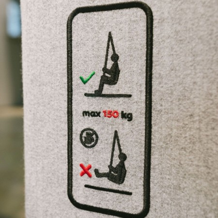 Dimensions du Social Swing Single avec vue de face – Social Swing Single