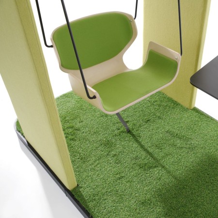 Social Swing vert avec assises face à face – Social Swing