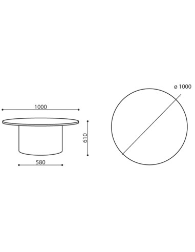 Plan technique du Social Swing circulaire avec vue du dessus – Social Swing
