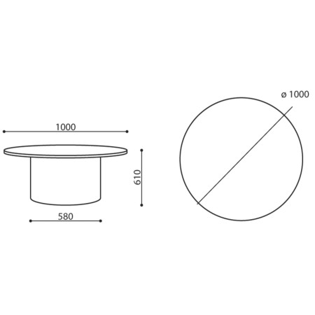 Plan technique du Social Swing circulaire avec vue du dessus – Social Swing