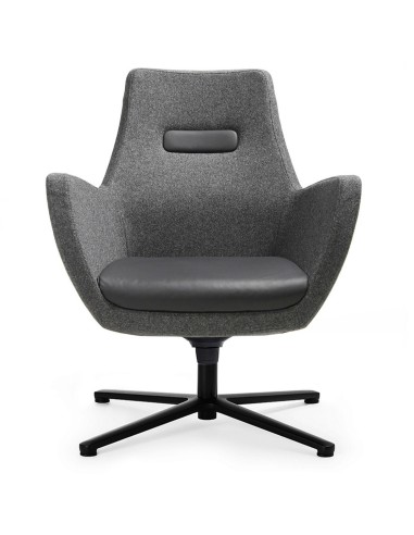 Fauteuil Umm gris, vue de face – Umm