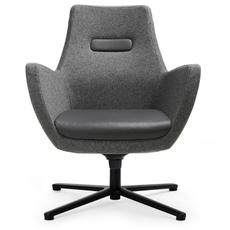 Fauteuil Umm gris, vue de face – Umm