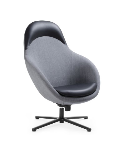 Fauteuil Vieni gris pivotant sur base étoile – Vieni