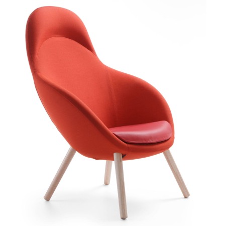 Vieni rouge vif, assise enveloppante – Vieni