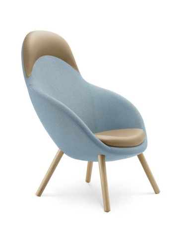 Fauteuil Vieni bleu ciel, design scandinave – Vieni