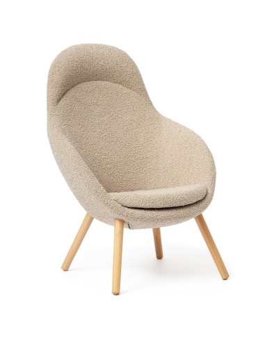 Fauteuil Vieni beige, style épuré – Vieni