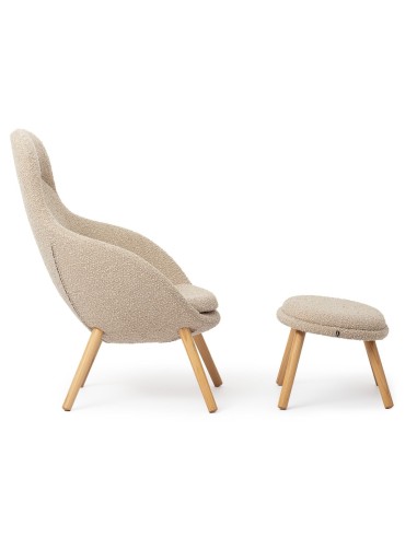 Vieni beige clair avec repose-pieds – Vieni