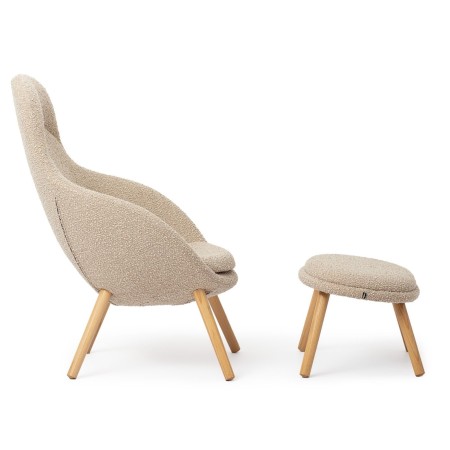 Vieni beige clair avec repose-pieds – Vieni