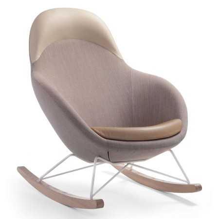 Vieni beige clair avec piètement bois – Vieni