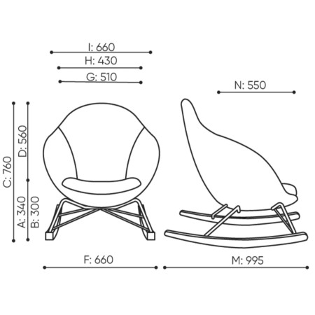 Dimensions techniques fauteuil Vieni – Vieni