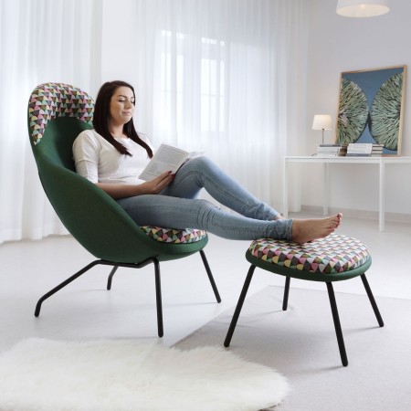 Fauteuil Vieni avec repose-pieds, confort détente – Vieni