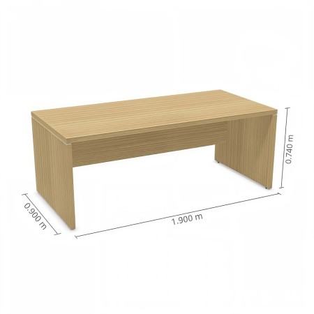 Dimensions bureau de direction en bois clair