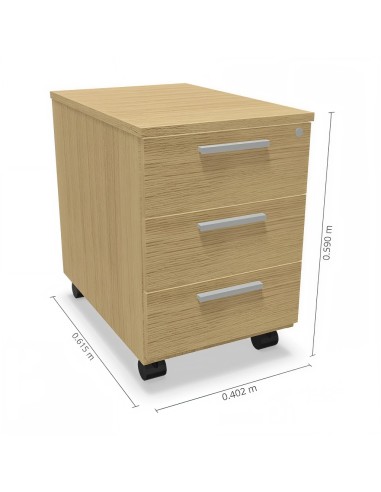 Dimensions meuble de rangement avec 3 tiroirs