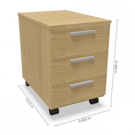 Dimensions meuble de rangement avec 3 tiroirs