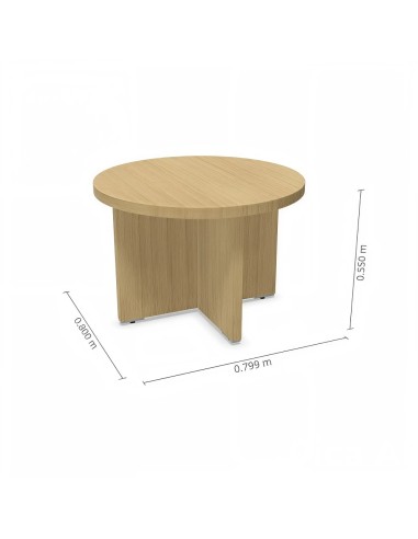 Dimensions table de réunion en bois clair