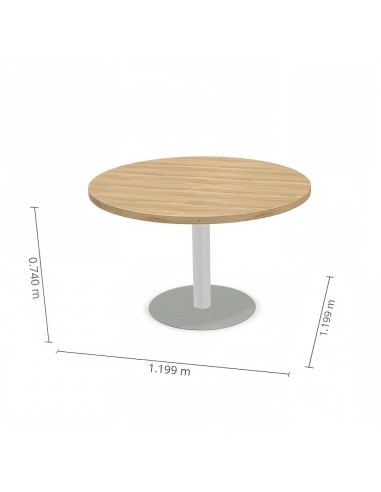 Dimensions de la table de réunion ronde 120 cm de diamètre