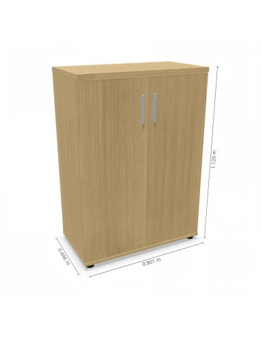 Dimensions de l'armoire portes battantes en bois clair