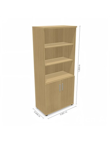 Dimensions de l'armoire avec portes battantes sur la partie inférieure