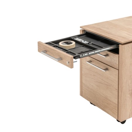 Petite tirette pour rangement de petits matériels sur caisson mobile