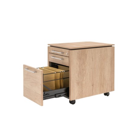 Caisson mobile avec un tiroir pour dossiers suspendus