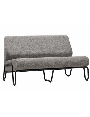 Banquette Clip en tissu gris, vue latérale – Clip