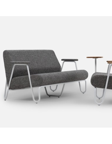 Banquette Clip deux places avec table basse, ambiance moderne – Clip