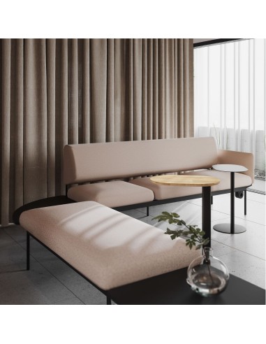 Banquette Fora Care en tissu beige avec tablette intégrée – Fora Care