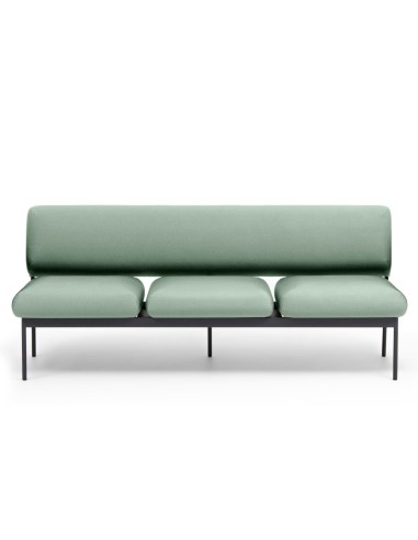 Banquette Fora Care trois places en tissu vert, design moderne – Fora Care