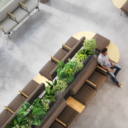 Banquette Fora Care en salle d’attente moderne, vue d’ensemble – Fora Care