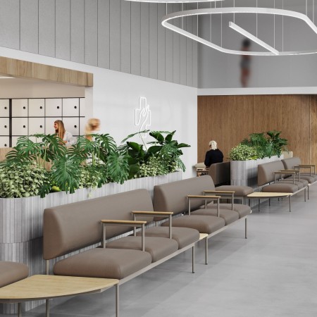 Banquette Fora Care utilisée dans une bibliothèque moderne – Fora Care
