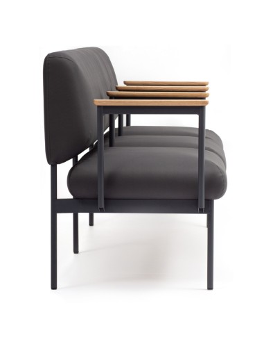 Banquette Fora Care noire, assise deux places – Fora Care