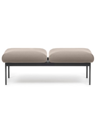 Banquette Fora Care deux places en tissu beige, design épuré – Fora Care