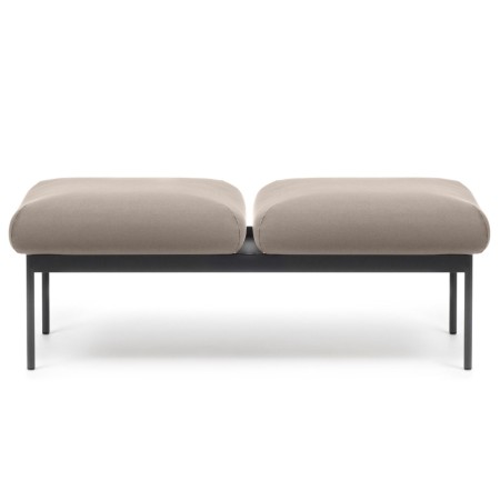 Banquette Fora Care deux places en tissu beige, design épuré – Fora Care