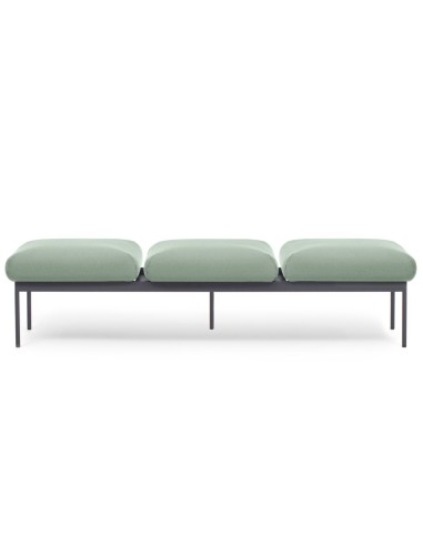 Banquette Fora Care trois places en tissu vert clair – Fora Care