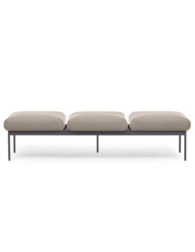 Banquette Fora Care trois places en tissu beige, design sobre – Fora Care
