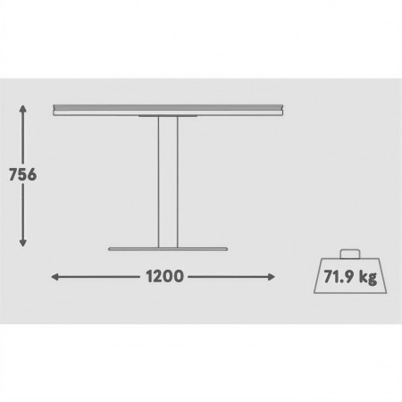 Dimensions petite table de conférence pour 3-4 personnes