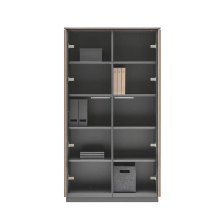 Vitrine avec éléments de rangement sur étagère