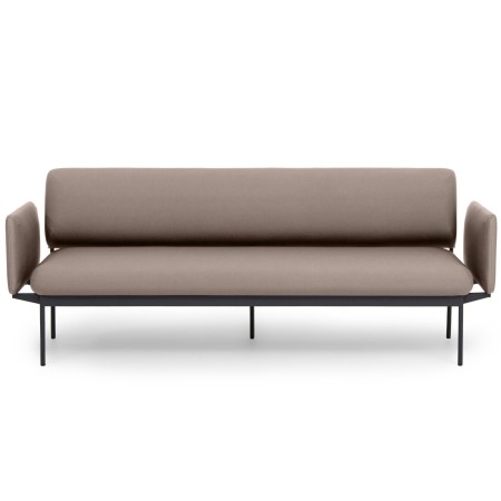 Canapé Fora Care trois places avec accoudoirs, revêtement brun – Fora Care