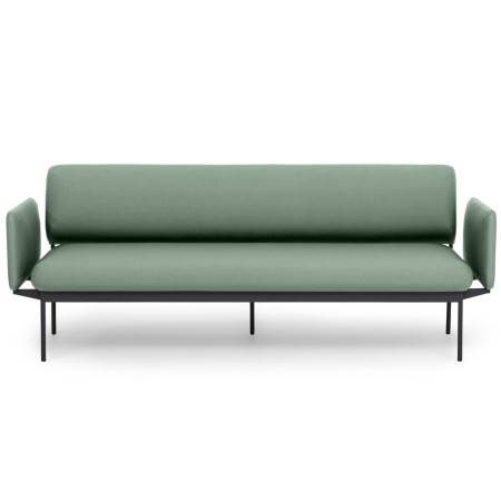 Canapé Fora Care trois places avec accoudoirs, revêtement vert – Fora Care
