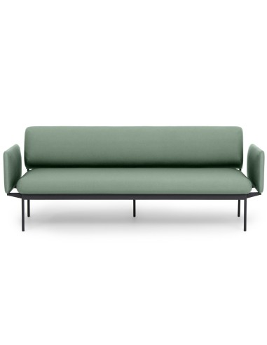 Canapé Fora Care trois places avec accoudoirs, revêtement vert – Fora Care