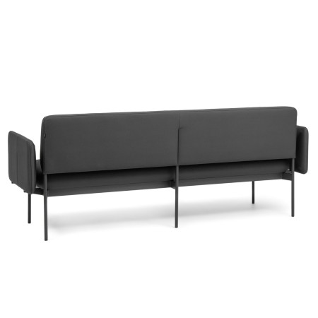 Vue arrière du canapé Fora Care trois places, accoudoirs latéraux – Fora Care