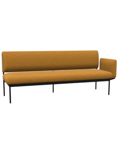 Canapé Fora Care long avec module d’angle droit, revêtement jaune – Fora Care