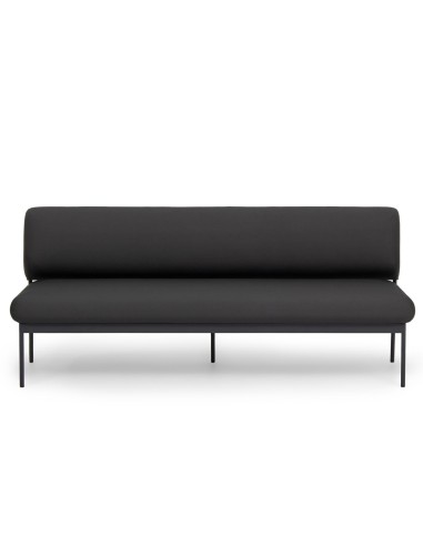 Canapé Fora Care long avec dossier complet, revêtement noir – Fora Care