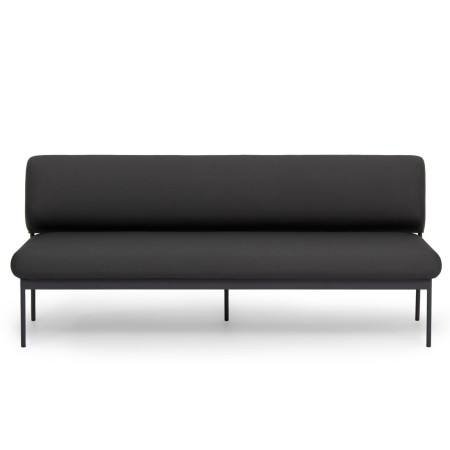Canapé Fora Care long avec dossier complet, revêtement noir – Fora Care