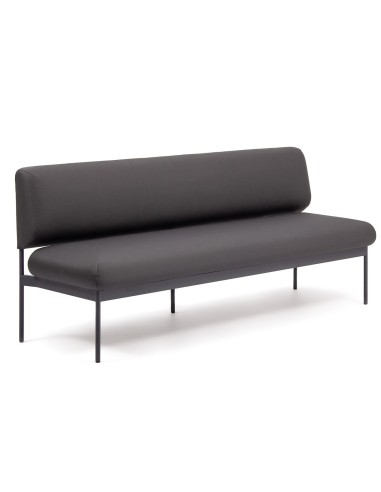 Canapé Fora Care droit avec dossier partiel, revêtement gris – Fora Care