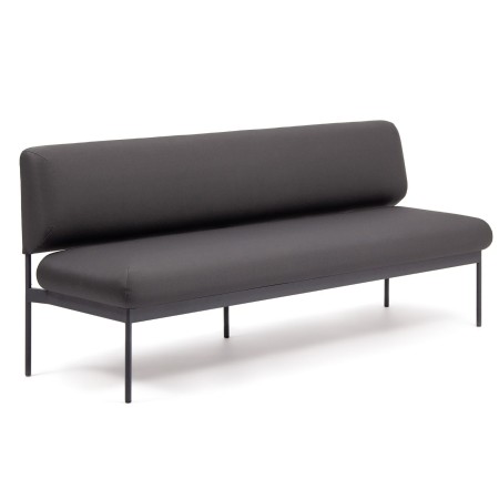 Canapé Fora Care droit avec dossier partiel, revêtement gris – Fora Care