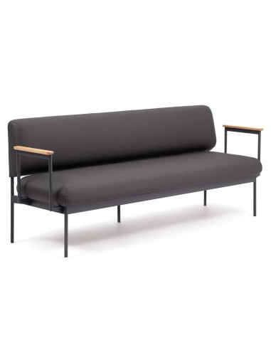 Canapé Fora Care avec accoudoirs bois et structure métal – Fora Care